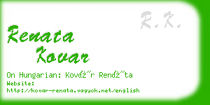 renata kovar business card